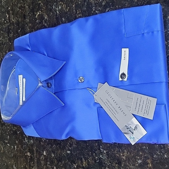 Geoffrey Beene Other - NWT Blue Mens Geoffrey Beene Dress Shirt Sateen